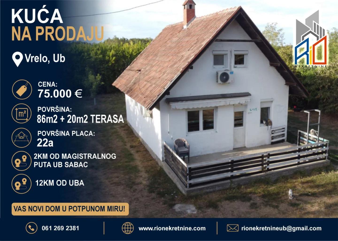 Useljiva kuća u Vrelu kod Uba: fotografija 1