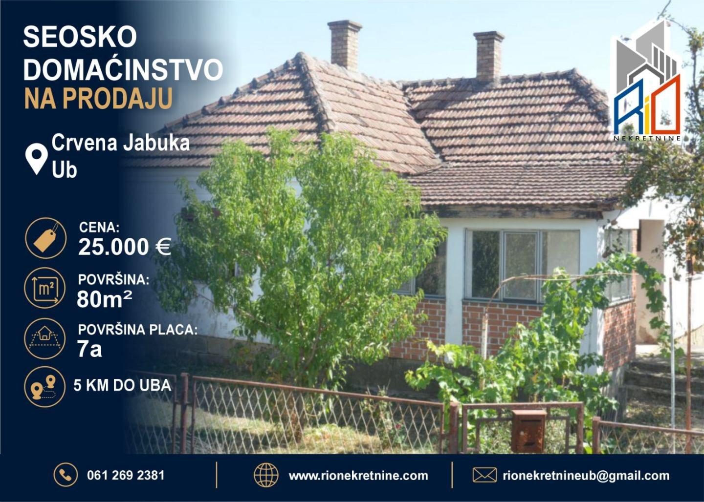 Seosko domaćinstvo u Crvenoj Jabuci kod Uba: fotografija 1