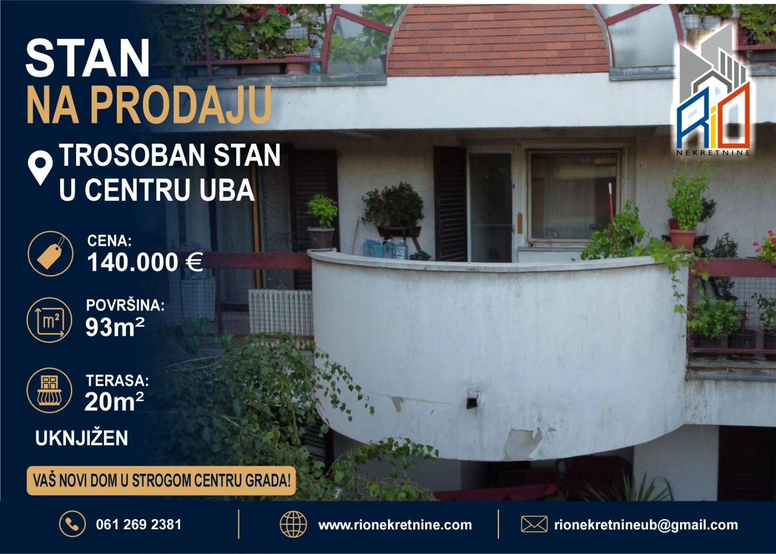 Stan u centru Uba